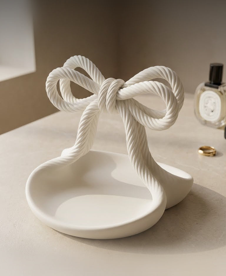 Satin Bow Jewelry Tray