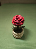 Knitted Rose Ring Holder