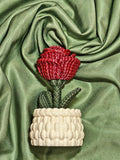 Knitted Rose Ring Holder