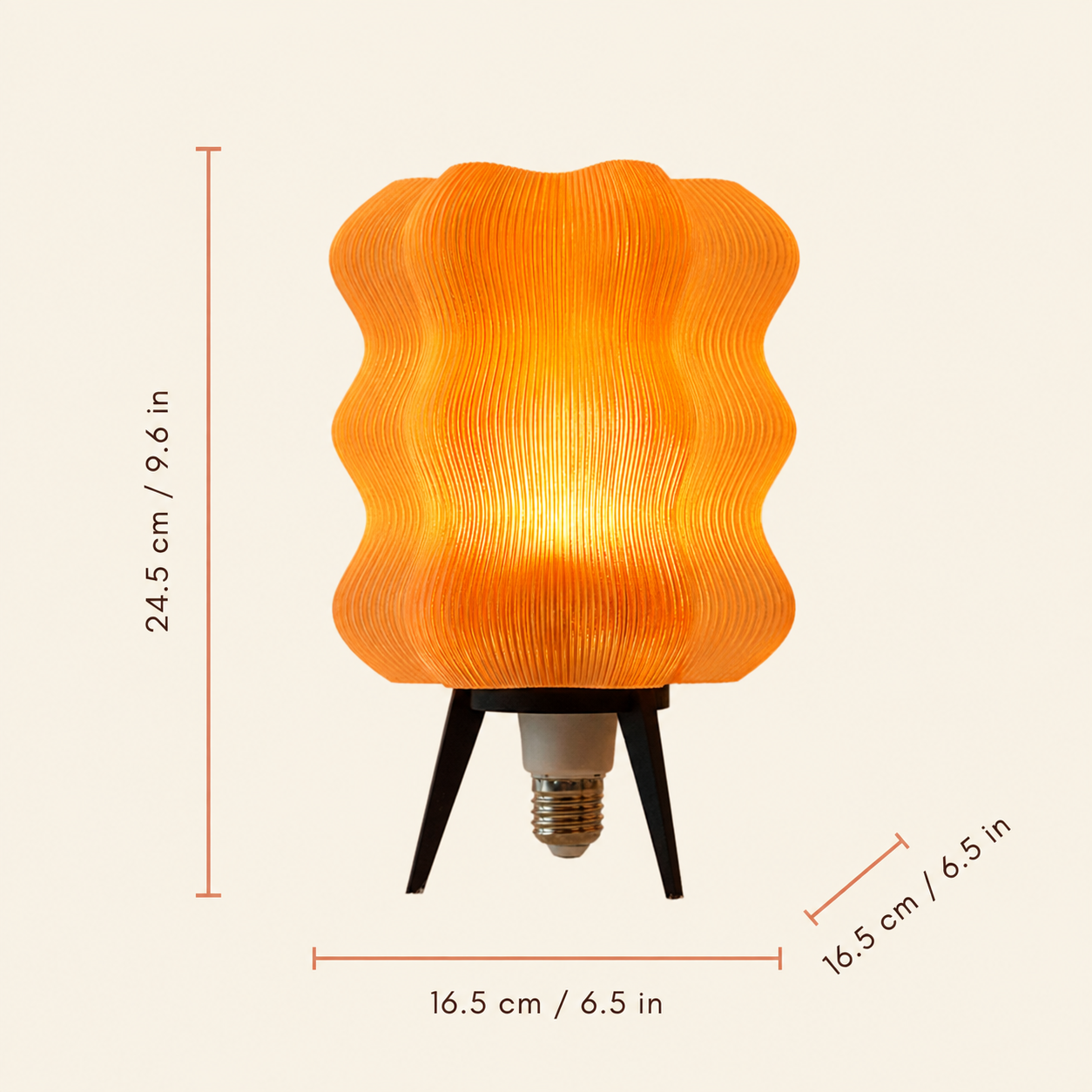 Wavy Lamp dimensions