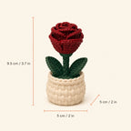 Knitted Rose Ring Holder