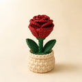 Knitted Rose Ring Holder